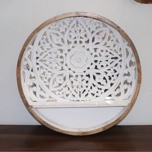 Round mirror/shelf
